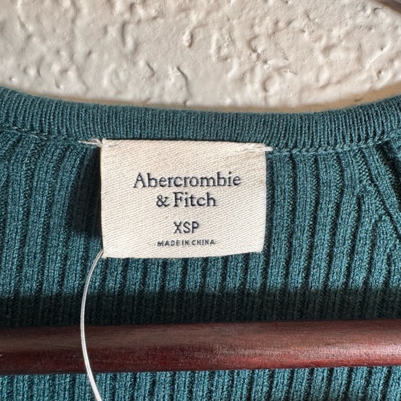 Abercrombie & Fitch NWOT Teal Cut-Out Ribbed Stretchy Midi Dress XSP - Picture 2 of 6
